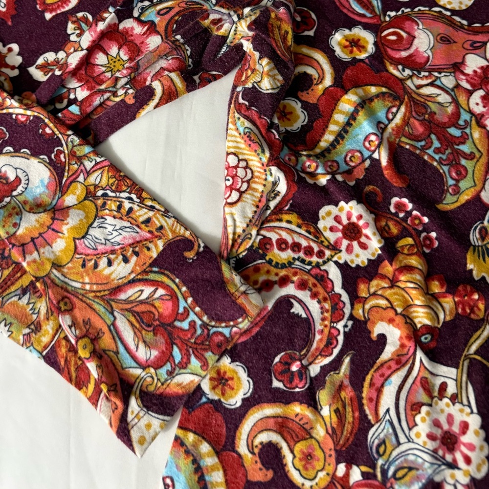 Talbots “The Talbots Tee” Long Sleeve Floral Print Crewneck Shirt - Petite - Picture 7 of 10